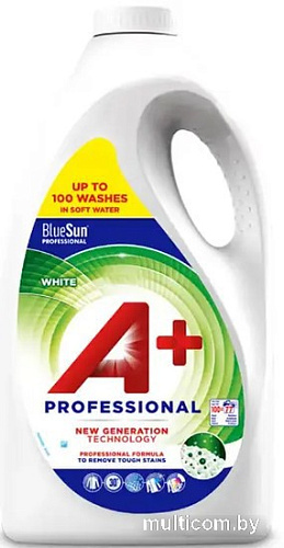 Гель для стирки A+ Professional White для белого белья (5 л)