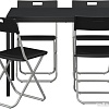 Комплект столовой мебели Ikea Тэрендо/Гунде (черный) [890.106.99]
