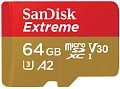 Карта памяти SanDisk Extreme SDSQXAH-064G-GN6GN microSDXC 64GB