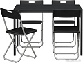 Комплект столовой мебели Ikea Тэрендо/Гунде (черный) [890.106.99]