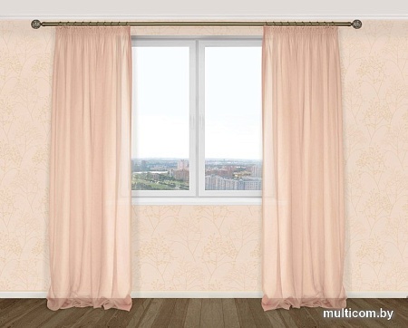 Комплект гардин Delfa Voile СТШ/Д-050 Voile/012 2x2.5 м (ванильный лед, 2 шт)