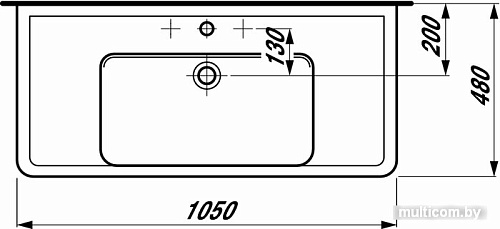 Умывальник Laufen PRO 813958 105x48