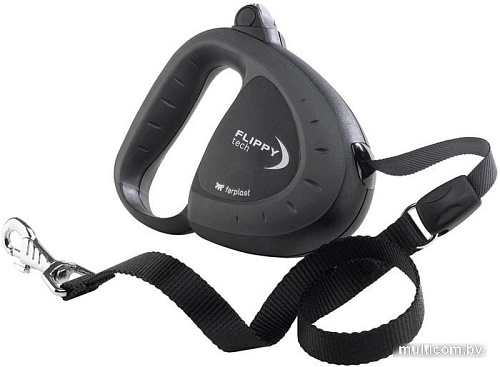 Поводок-рулетка Ferplast Flippy Tech Tape M 75022021 (черный)