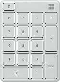 Цифровой блок Microsoft Number Pad (белый)