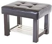 Банкетка AMC Lux 4 с полкой кожзам коричневый/коричневый/бежевый 4.1Б60223