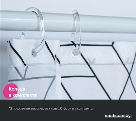 Шторка-занавеска для ванны IDDIS Basic BB01P18i11