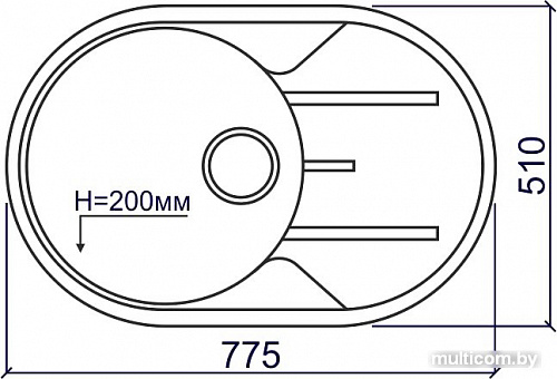 Кухонная мойка Tolero R-116 (коричневый)