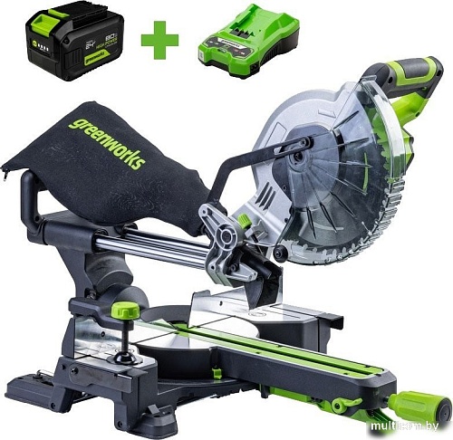 Торцовочная пила Greenworks GD24MS216 1501707UH (с 1-им АКБ)