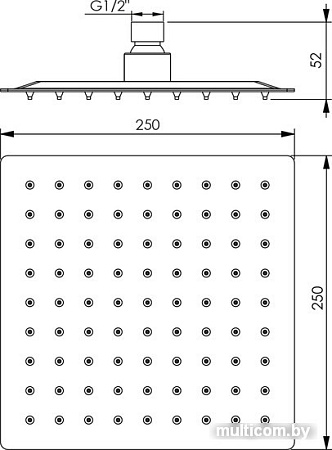 Верхний душ Rubineta Olo 622077