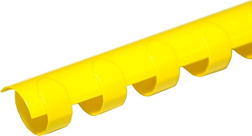 Пластиковая пружина для переплета РеалИСТ Пластик 16 мм (желтый)