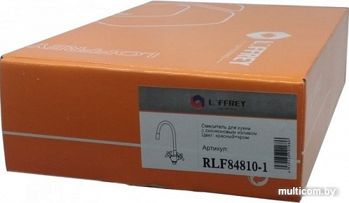 Смеситель Loffrey LF84810-1 (красный/хром)