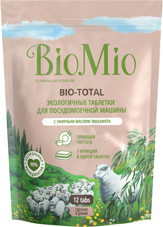 Таблетки для посудомоечной машины BioMio Bio-Total (12 шт)