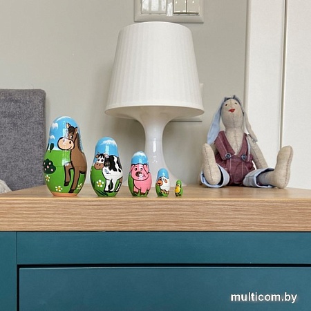 Развивающая игра Брестская Матрешка Животные фермы (набор 5 шт)