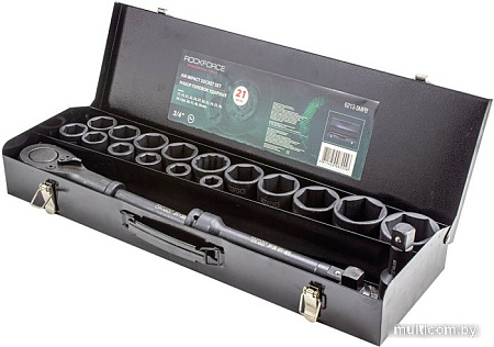 Набор трещотка с головками RockForce RF-6213-5MPB (21 предмет)