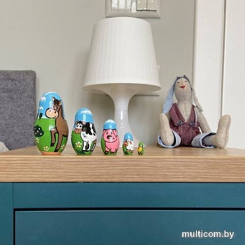 Развивающая игра Брестская Матрешка Животные фермы (набор 5 шт)