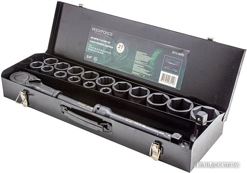 Набор трещотка с головками RockForce RF-6213-5MPB (21 предмет)