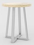 Журнальный столик Hype Mebel Челси 40x40 (белый/древесина белая)