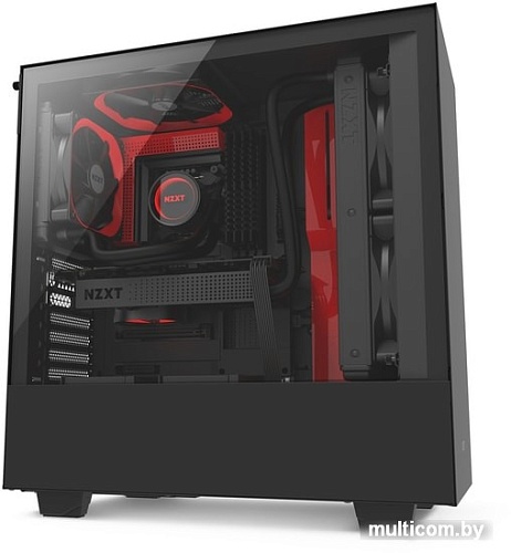 Корпус NZXT H500 (черный/красный)