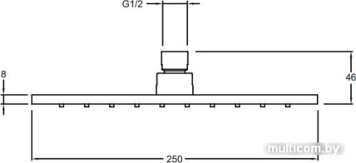 Верхний душ Jacob Delafon Strayt E21757-CP