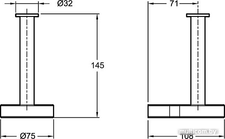 Держатель Jacob Delafon Singulier 15217D-CP