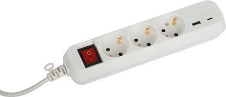 Удлинитель ЭРА UB-3es-3m-USB Б0052898