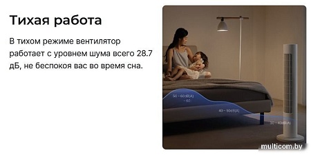 Колонный вентилятор Xiaomi DC Inverter Tower Fan 2 BHR8846EU (европейская версия)