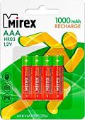 Аккумуляторы Mirex AAA 1000mAh 4 шт HR03-10-E4