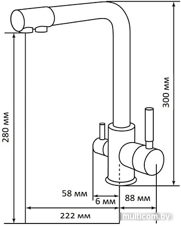Смеситель LEX Biferno Black RULE000044