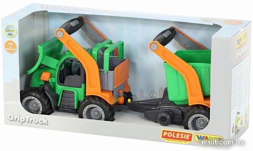 Полесье ГрипТрак Трактор снегоуборочный с полуприцепом 37381