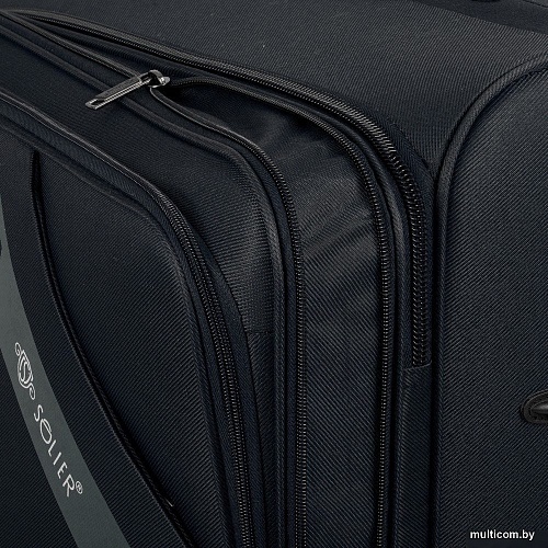 Чемодан-спиннер Solier STL2240 (L, черный/красный)