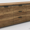 Комод Hype Mebel Цезарь 150x40 (черный-дуб галифакс олово)