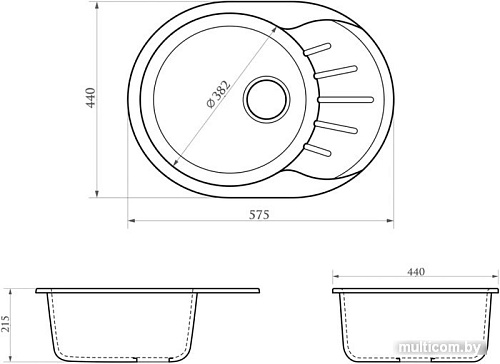 Кухонная мойка Berge BG-5801 (белый глянцевый)