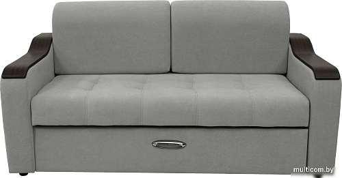 Диван Сириус Лидер-3 ППУ 185x110 (Eva 08 велюр светло-серый)
