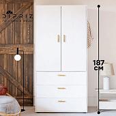 Шкаф распашной Диприз Моби 2 дв + 3 ящ. Д.70065.1 (белый)