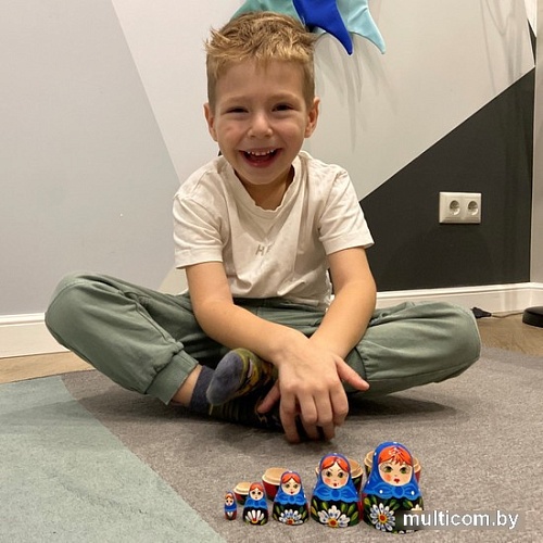 Развивающая игра Брестская Матрешка Девушка в сарафане с маргаритками (набор 5 шт)