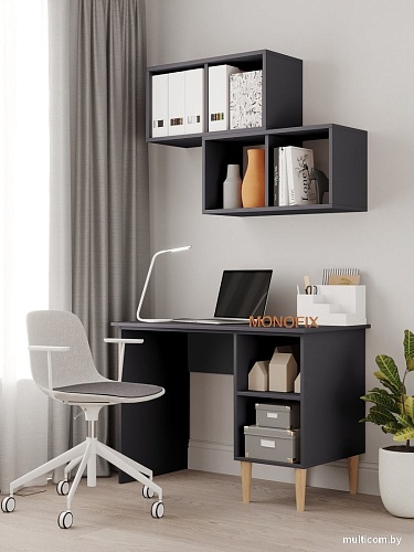 Полка MONOFIX Одос 2 секции (графит)