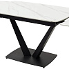 Кухонный стол M-City Alatri 120 Matt 614M04390 (White Marble Solid Ceramic/Black)