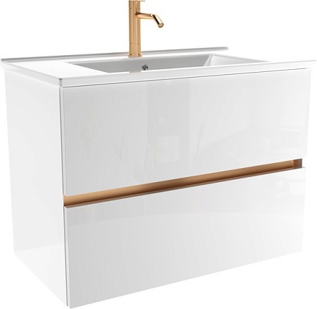 ЗОВ Тумба с умывальником Софи 60 (белый глянец)