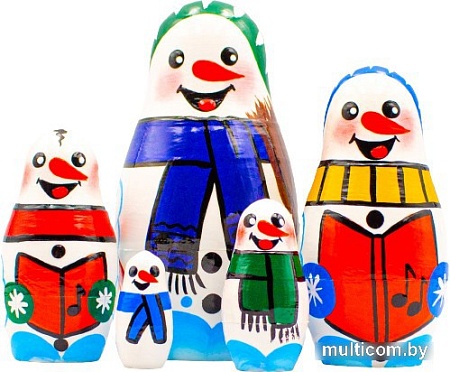 Развивающая игра Брестская Матрешка Снеговик (набор 5 шт)