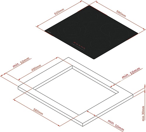 Варочная панель Monsher MHE 6013