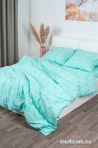 Постельное белье Миланика Бирюза 2.0сп (поплин/жаккард)