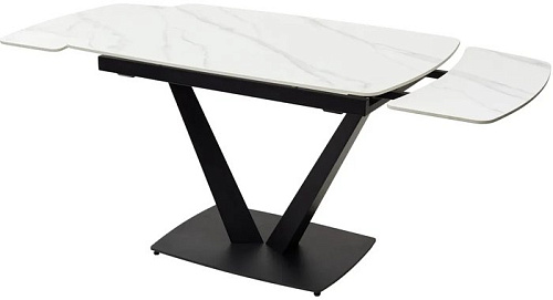 Кухонный стол M-City Alatri 120 Matt 614M04390 (White Marble Solid Ceramic/Black)