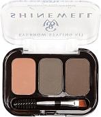 Тени для бровей Shinewell Набор для моделирования №2 BSK1-02 (светло-коричневый/графит/темно-коричневый)