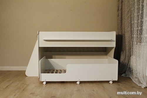 Двухъярусная кровать Красная звезда Р444 Капризун 7 160/180x80 (белый)