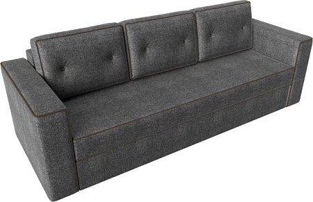 Диван Настоящая мебель Принстон 110896 (рогожка, серый/коричневый)