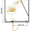 Душевой уголок Cezares SLIDER-AH-1-90-70/80-BR-CR