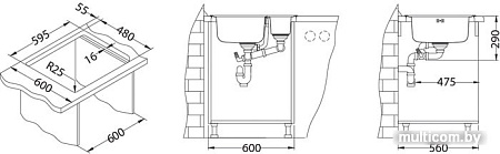Кухонная мойка Alveus Line Maxim 50