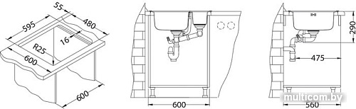 Кухонная мойка Alveus Line Maxim 50