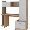 Стол Памир ПКС-7 (дуб сонома/белый глянец)