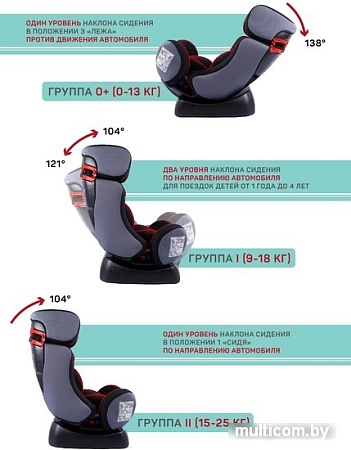 Детское автокресло Amarobaby Professional (черный/красный)